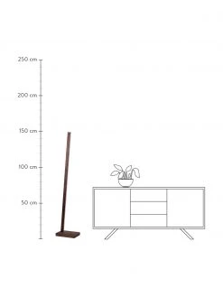 Dimmbare LED-Stehlampe Linus aus Holz, B 20 x H 150 cm -Leuchten Verkaufsladen Dimmbare LED Stehlampe Linus aus Holz 2