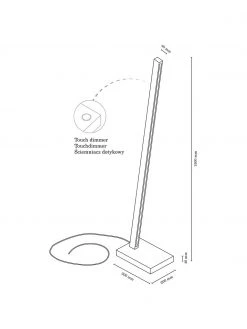 Dimmbare LED-Stehlampe Linus aus Holz, B 20 x H 150 cm -Leuchten Verkaufsladen Dimmbare LED Stehlampe Linus aus Holz 3