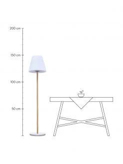 Dimmbare Solar Stehlampe Standby mit Holzfu&szlig;, Ø 34 x H 150 cm -Leuchten Verkaufsladen Dimmbare Solar Stehlampe Standby mit Holzfuss 2