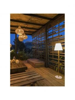 Dimmbare Solar Stehlampe Standby mit Holzfu&szlig;, Ø 34 x H 150 cm -Leuchten Verkaufsladen Dimmbare Solar Stehlampe Standby mit Holzfuss 3