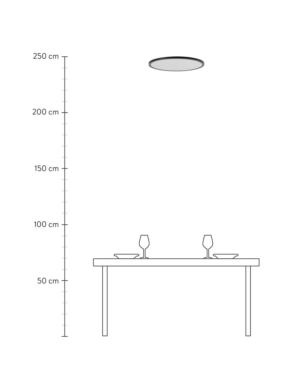 Dimmbares LED-Panel Tuco mit Farbwechsel und Fernbedienung, Ø 50 x H 3 cm 4 Dimmbares LED-Panel Tuco mit Farbwechsel und Fernbedienung, Ø 50 x H 3 cm – Bild 2