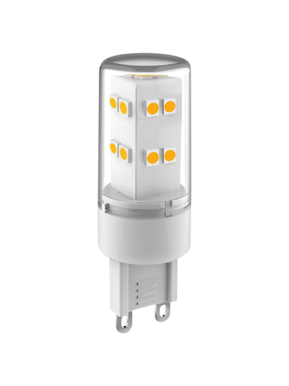 G9 Leuchtmittel, 400lm, neutrales Weiß, 3 Stück, Ø 2 x H 6 cm 3 G9 Leuchtmittel, 400lm, neutrales Weiß, 3 Stück, Ø 2 x H 6 cm