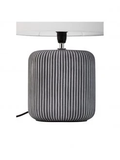 Pauleen Gestreifte Ovale Keramik-Tischlampe Pure Shine, Ø 27 x H 38 cm -Leuchten Verkaufsladen Gestreifte Ovale Keramik Tischlampe Pure Shine 3