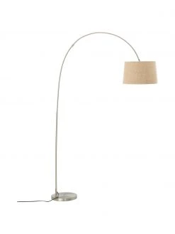 Westwing Collection Gro&szlig;e Bogenlampe Laurence in Beige, Ø 40 x H 188 cm