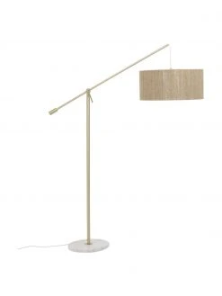 Westwing Collection Große Bogenlampe Lisana mit Marmorfuß, Ø 50 x H 171 cm