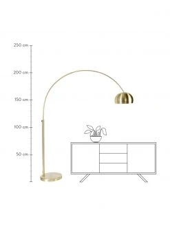 Zuiver Gro&szlig;e Bogenlampe Metal Bow in Messing, B 170 x H 205 cm -Leuchten Verkaufsladen Grosse Bogenlampe Metal Bow in Messing 3