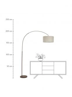 Westwing Collection Gro&szlig;e Bogenlampe Niels in Braun-Beige, Ø 50 x H 218 cm -Leuchten Verkaufsladen Grosse Bogenlampe Niels in Braun Beige 2