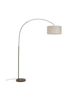 Westwing Collection Gro&szlig;e Bogenlampe Niels in Braun-Beige, Ø 50 x H 218 cm