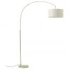 Westwing Collection Gro&szlig;e Bogenlampe Niels in Messing-Beige, Ø 50 x H 218 cm