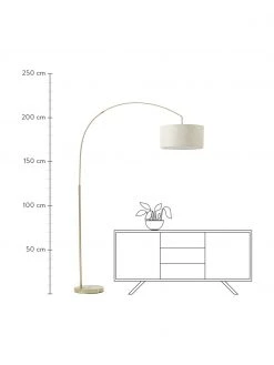 Westwing Collection Gro&szlig;e Bogenlampe Niels in Messing-Beige, Ø 50 x H 218 cm -Leuchten Verkaufsladen Grosse Bogenlampe Niels in Messing Beige 2