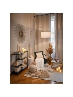 Westwing Collection Gro&szlig;e Bogenlampe Niels in Messing-Wei&szlig;, Ø 50 x H 218 cm -Leuchten Verkaufsladen Grosse Bogenlampe Niels in Messing Weiss 3