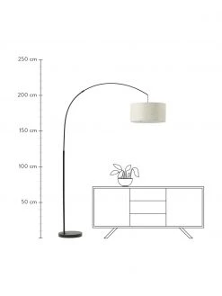Westwing Collection Gro&szlig;e Bogenlampe Niels in Schwarz-Beige, Ø 50 x H 218 cm -Leuchten Verkaufsladen Grosse Bogenlampe Niels in Schwarz Beige 2