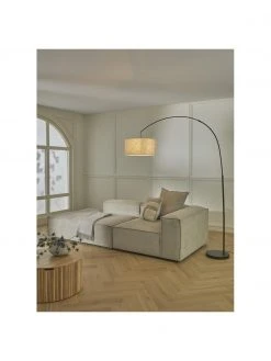 Westwing Collection Gro&szlig;e Bogenlampe Niels in Schwarz-Beige, Ø 50 x H 218 cm -Leuchten Verkaufsladen Grosse Bogenlampe Niels in Schwarz Beige 3