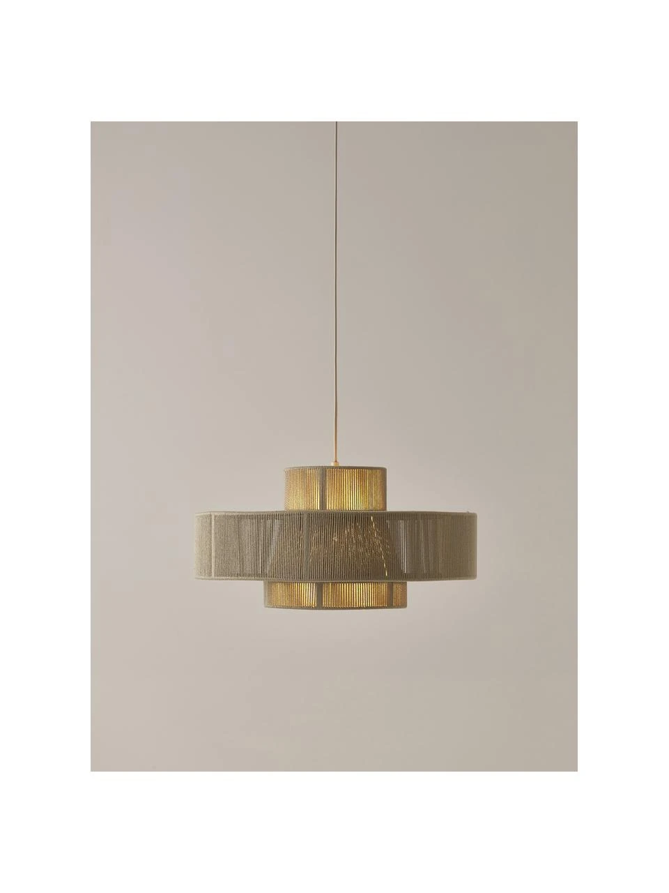 Westwing Collection Große Boho-Pendelleuchte Lace aus Leinenfäden, Ø 50 x H 25 cm 6 Westwing Collection Große Boho-Pendelleuchte Lace aus Leinenfäden, Ø 50 x H 25 cm – Bild 5