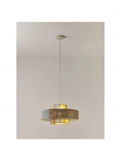 Westwing Collection Gro&szlig;e Boho-Pendelleuchte Lace aus Leinenf&auml;den, Ø 50 x H 25 cm -Leuchten Verkaufsladen Grosse Boho Pendelleuchte Lace aus Leinenfaden 9