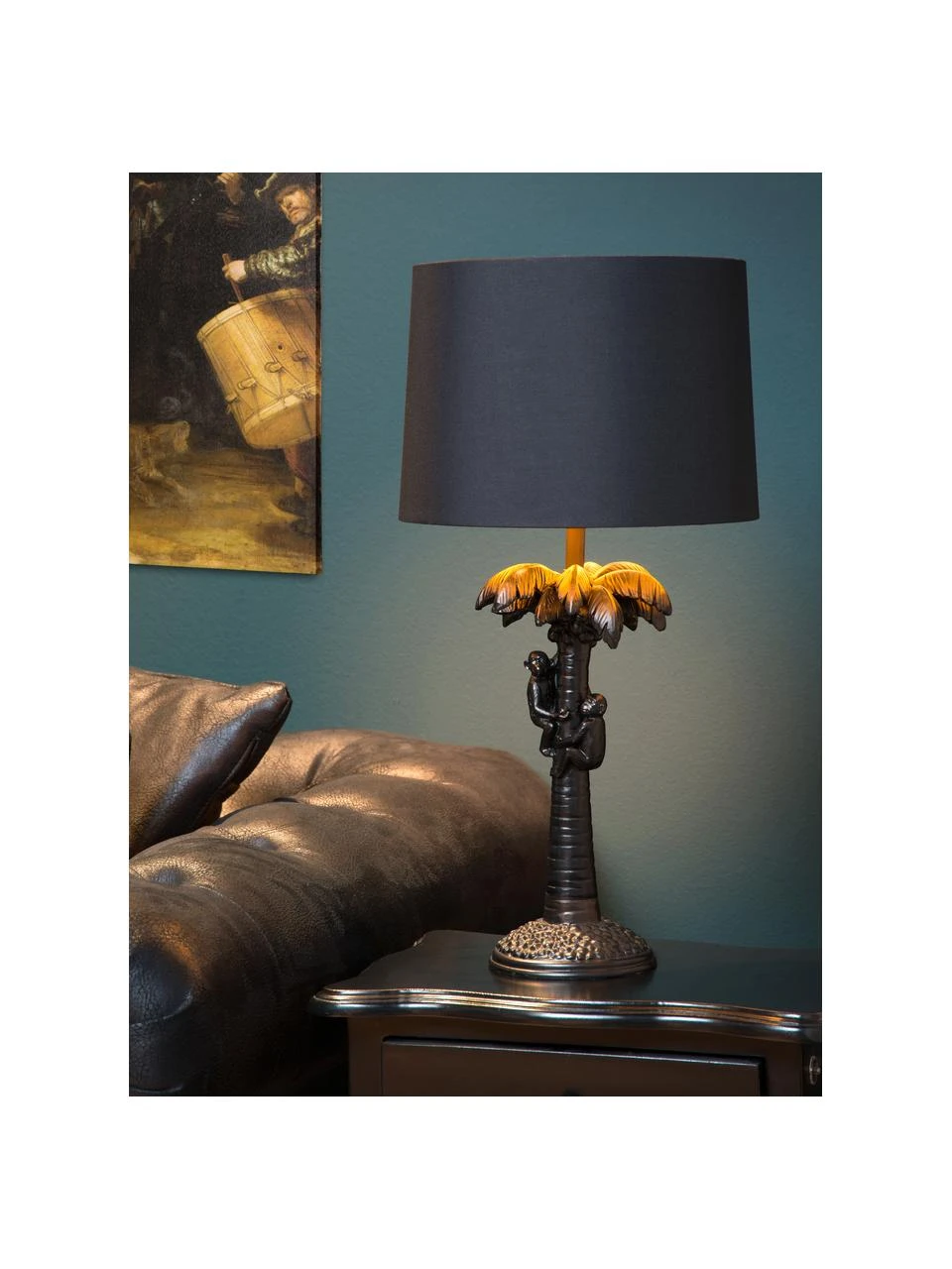 Lucide Große Boho-Tischlampe Coconut in Schwarz, Ø 31 x H 58 cm 4 Lucide Große Boho-Tischlampe Coconut in Schwarz, Ø 31 x H 58 cm – Bild 2