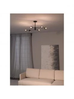 Westwing Collection Große Deckenleuchte Aurelia in Schwarz, B 110 x H 32 cm 10 Westwing Collection Große Deckenleuchte Aurelia in Schwarz, B 110 x H 32 cm -Leuchten Verkaufsladen Grosse Deckenleuchte Aurelia in Schwarz 2