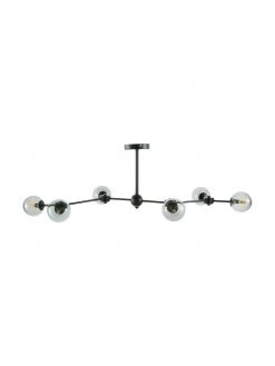 Westwing Collection Gro&szlig;e Deckenleuchte Aurelia in Schwarz, B 110 x H 32 cm