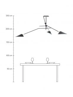 Westwing Collection Große Deckenleuchte Neron mit Gold-Dekor in Schwarz, B 173 x H 52 cm 11 Westwing Collection Große Deckenleuchte Neron mit Gold-Dekor in Schwarz, B 173 x H 52 cm -Leuchten Verkaufsladen Grosse Deckenleuchte Neron mit Gold Dekor in Schwarz 3