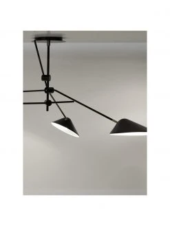 Westwing Collection Große Deckenleuchte Neron mit Gold-Dekor in Schwarz, B 173 x H 52 cm 12 Westwing Collection Große Deckenleuchte Neron mit Gold-Dekor in Schwarz, B 173 x H 52 cm -Leuchten Verkaufsladen Grosse Deckenleuchte Neron mit Gold Dekor in Schwarz 4