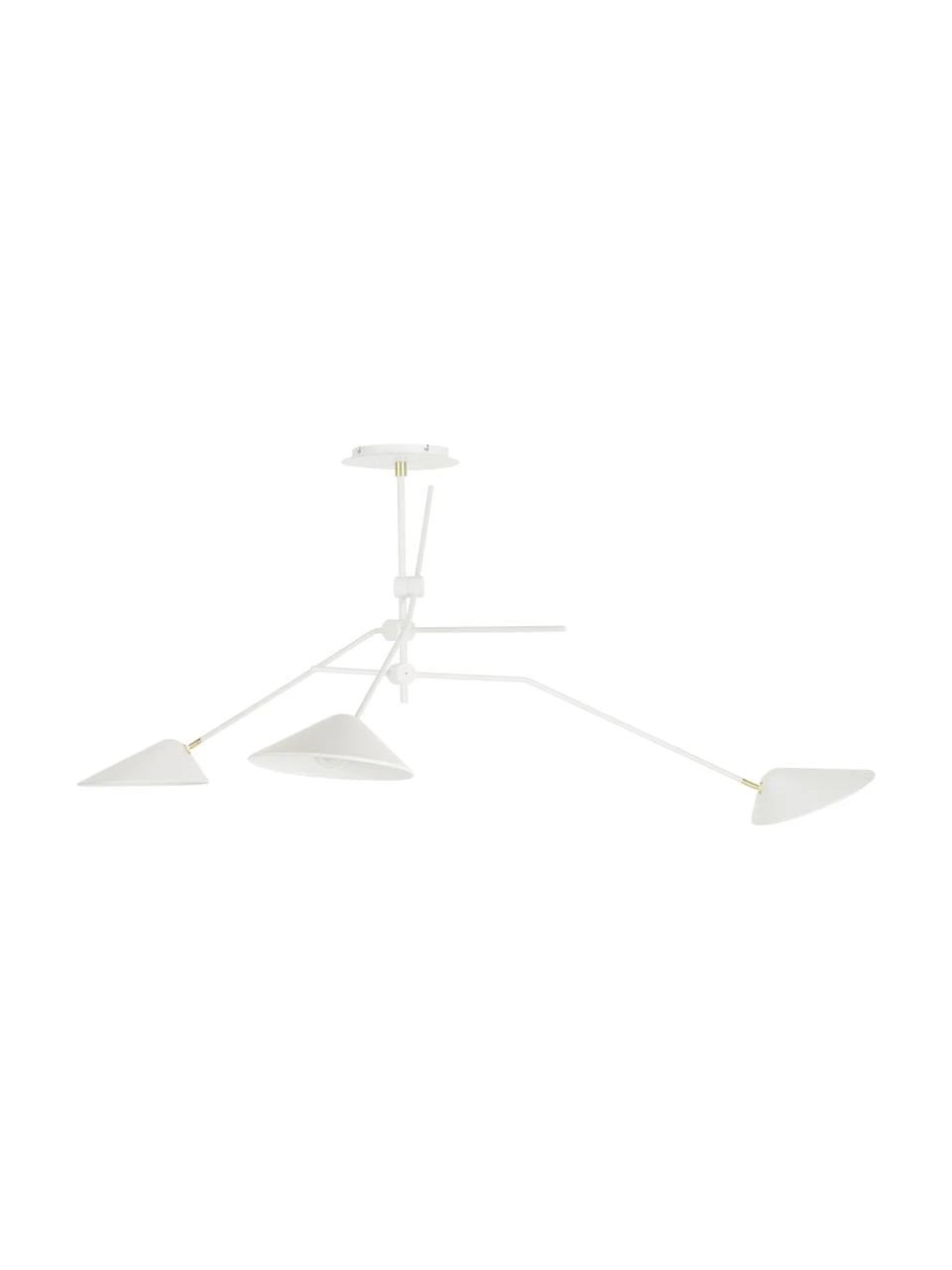 Westwing Collection Große Deckenleuchte Neron mit Gold-Dekor in Weiß, B 173 x H 52 cm 3 Westwing Collection Große Deckenleuchte Neron mit Gold-Dekor in Weiß, B 173 x H 52 cm