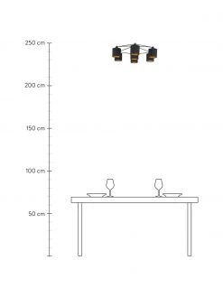 Gro&szlig;e Deckenleuchte Staiti in Schwarz-Gold, Ø 84 x H 24 cm -Leuchten Verkaufsladen Grosse Deckenleuchte Staiti in Schwarz Gold 3