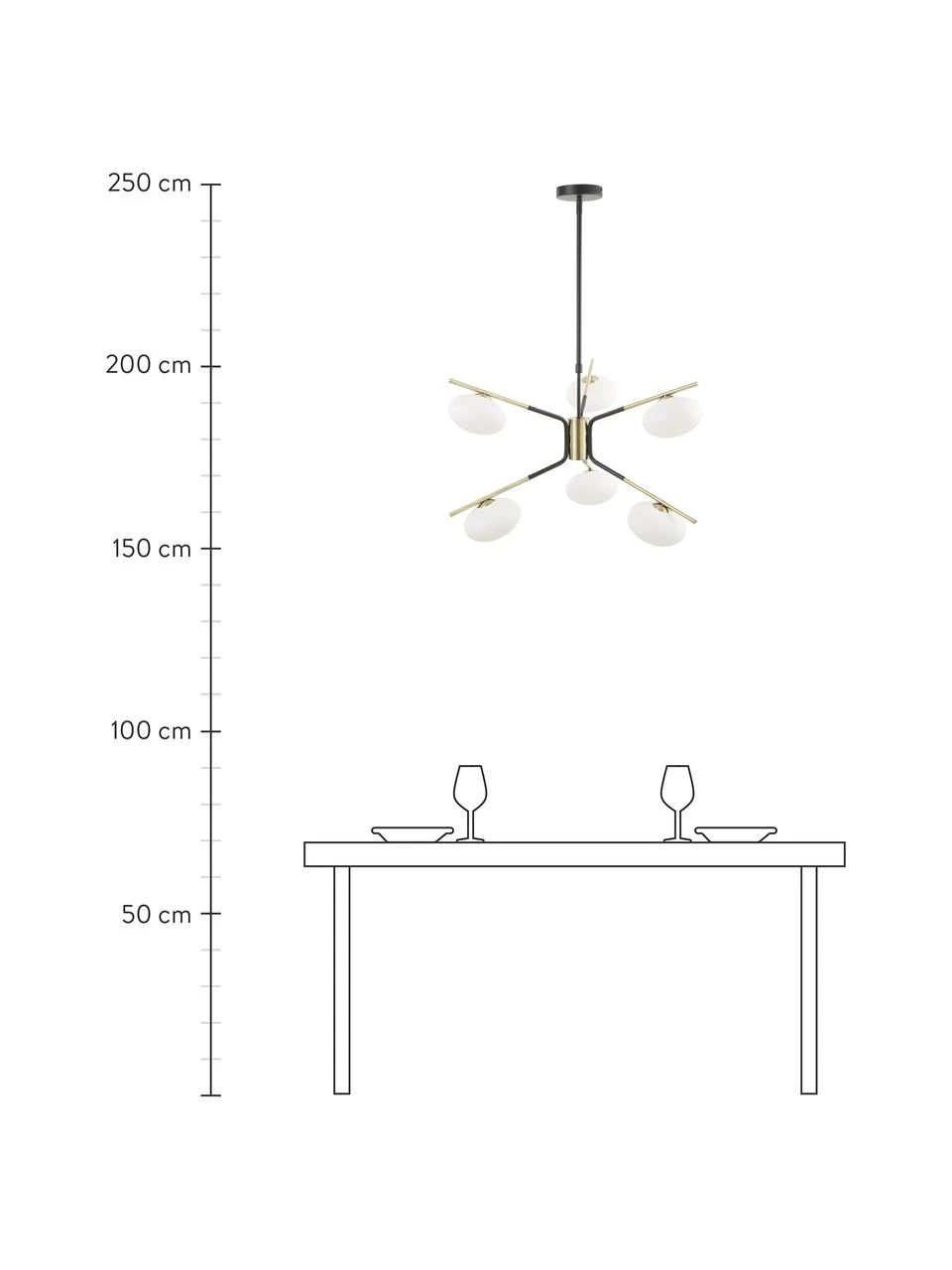 Westwing Collection Große Design Pendelleuchte Guna, Ø 70 cm 6 Westwing Collection Große Design Pendelleuchte Guna, Ø 70 cm – Bild 4