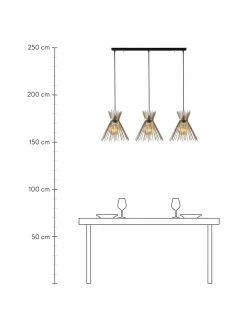 Gro&szlig;e Design Pendelleuchte Kirpi in Messing, B 104 x T 30 cm -Leuchten Verkaufsladen Grosse Design Pendelleuchte Kirpi in Messing 2