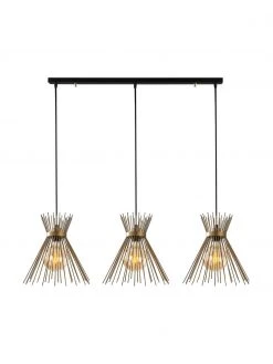 Gro&szlig;e Design Pendelleuchte Kirpi in Messing, B 104 x T 30 cm -Leuchten Verkaufsladen Grosse Design Pendelleuchte Kirpi in Messing 3