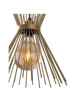 Gro&szlig;e Design Pendelleuchte Kirpi in Messing, B 104 x T 30 cm -Leuchten Verkaufsladen Grosse Design Pendelleuchte Kirpi in Messing 4