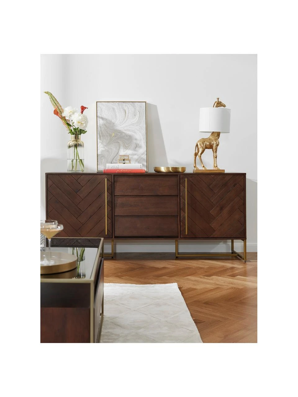 Bloomingville Große Design Tischlampe Epigaea mit Leinenschirm, B 35 x H 70 cm 5 Bloomingville Große Design Tischlampe Epigaea mit Leinenschirm, B 35 x H 70 cm – Bild 3