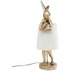 Kare Design Gro&szlig;e Design Tischlampe Rabbit in Gold, Ø 23 x H 68 cm