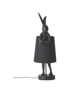 Kare Design Gro&szlig;e Design Tischlampe Rabbit in Schwarz, Ø 23 x H 68 cmNur noch wenige verfügbar