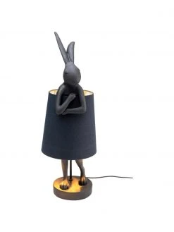Kare Design Gro&szlig;e Design Tischlampe Rabbit in Schwarz, Ø 23 x H 68 cmNur noch wenige verfügbar -Leuchten Verkaufsladen Grosse Design Tischlampe Rabbit in Schwarz 4