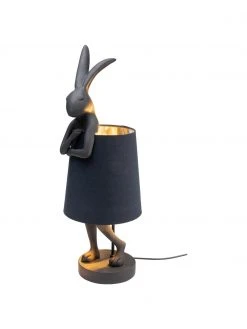 Kare Design Gro&szlig;e Design Tischlampe Rabbit in Schwarz, Ø 23 x H 68 cmNur noch wenige verfügbar -Leuchten Verkaufsladen Grosse Design Tischlampe Rabbit in Schwarz 5