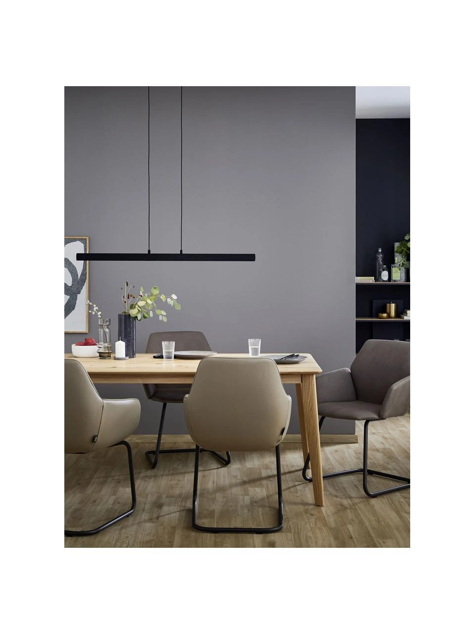 Schöner Wohnen Große Dimmbare Ausziehbare LED-Pendelleuchte Stripe, B 140 x H 6 cm 4 Schöner Wohnen Große Dimmbare Ausziehbare LED-Pendelleuchte Stripe, B 140 x H 6 cm – Bild 2