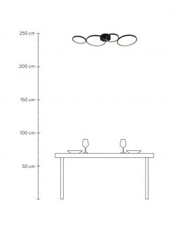 Searchlight Gro&szlig;e Dimmbare LED-Deckenleuchte Cirque, B 98 x H 6 cm -Leuchten Verkaufsladen Grosse Dimmbare LED Deckenleuchte Cirque 2