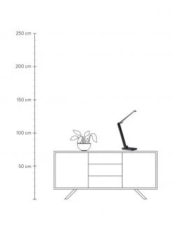 Gro&szlig;e Dimmbare LED-Schreibtischlampe Tori, B 11 x H 61 cm -Leuchten Verkaufsladen Grosse Dimmbare LED Schreibtischlampe Tori 2