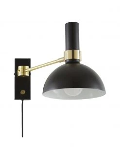 Marksl&ouml;jd Gro&szlig;e Dimmbare Wandleuchte Larry mit Stecker, T 41 x H 24 cm