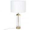 Westwing Collection Gro&szlig;e Glam-Tischlampe Gabor mit Glasfu&szlig;, Ø 35 x H 64 cm -Leuchten Verkaufsladen Grosse Glam Tischlampe Gabor mit Glasfuss