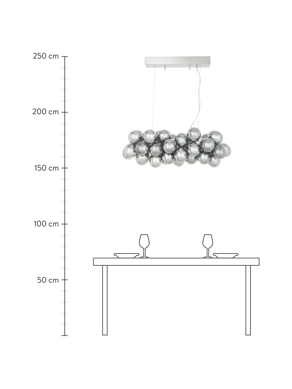 By Rydens Große Glaskugel Pendelleuchte Gross Bar, B 80 x H 36 cmNur noch 1 Artikel verfügbar 6 By Rydens Große Glaskugel Pendelleuchte Gross Bar, B 80 x H 36 cmNur noch 1 Artikel verfügbar – Bild 4