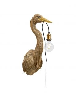 Kare Design Gro&szlig;e Handgefertigte Wandleuchte Heron mit Stecker, T 26 x H 62 cm