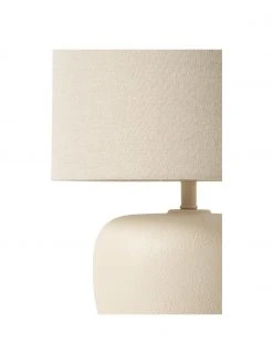 Westwing Collection Gro&szlig;e Keramik-Tischlampe Eileen in Beige, Ø 33 cm x H 48 cm -Leuchten Verkaufsladen Grosse Keramik Tischlampe Eileen in Beige 5