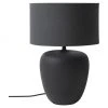 Westwing Collection Gro&szlig;e Keramik-Tischlampe Eileen in Schwarz, Ø 33 cm x H 48 cm -Leuchten Verkaufsladen Grosse Keramik Tischlampe Eileen in Schwarz
