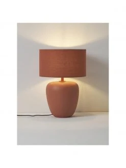 Westwing Collection Gro&szlig;e Keramik-Tischlampe Eileen in Terrakotta, Ø 33 cm x H 48 cm -Leuchten Verkaufsladen Grosse Keramik Tischlampe Eileen in Terrakotta 5