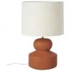 Westwing Collection Gro&szlig;e Keramik-Tischlampe Georgina in Terrakotta, Ø 33 x H 52 cm