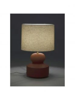 Westwing Collection Gro&szlig;e Keramik-Tischlampe Georgina in Terrakotta, Ø 33 x H 52 cm -Leuchten Verkaufsladen Grosse Keramik Tischlampe Georgina in Terrakotta 3
