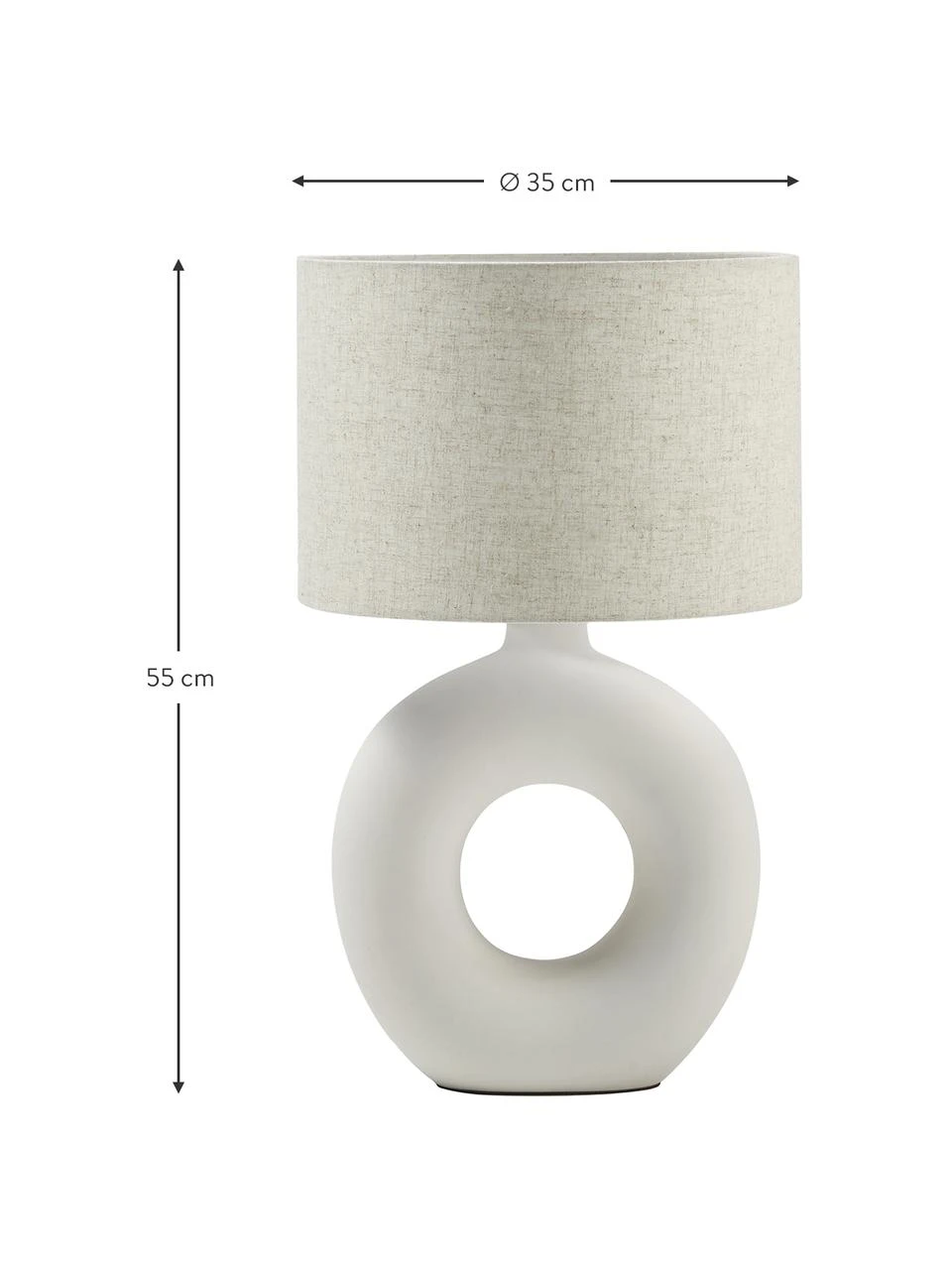 Westwing Collection Große Keramik-Tischlampe Gisella, Ø 35 x H 55 cm 7 Westwing Collection Große Keramik-Tischlampe Gisella, Ø 35 x H 55 cm – Bild 5