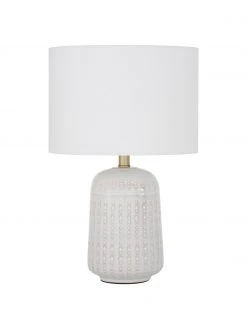 Westwing Collection Gro&szlig;e Keramik-Tischlampe Iva, Ø 33 x H 53 cm