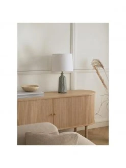 Westwing Collection Gro&szlig;e Keramik-Tischlampe Nizza in Salbeigr&uuml;n, Ø 33 x H 60 cm -Leuchten Verkaufsladen Grosse Keramik Tischlampe Nizza in Salbeigrun 2